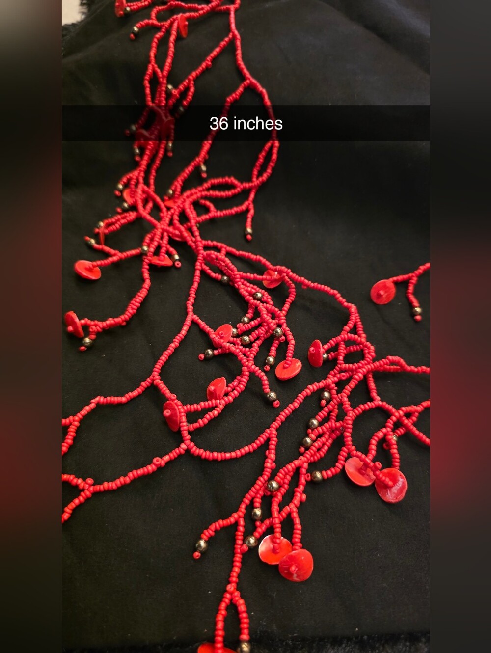 Coral Beaded Multi-Strand Necklace